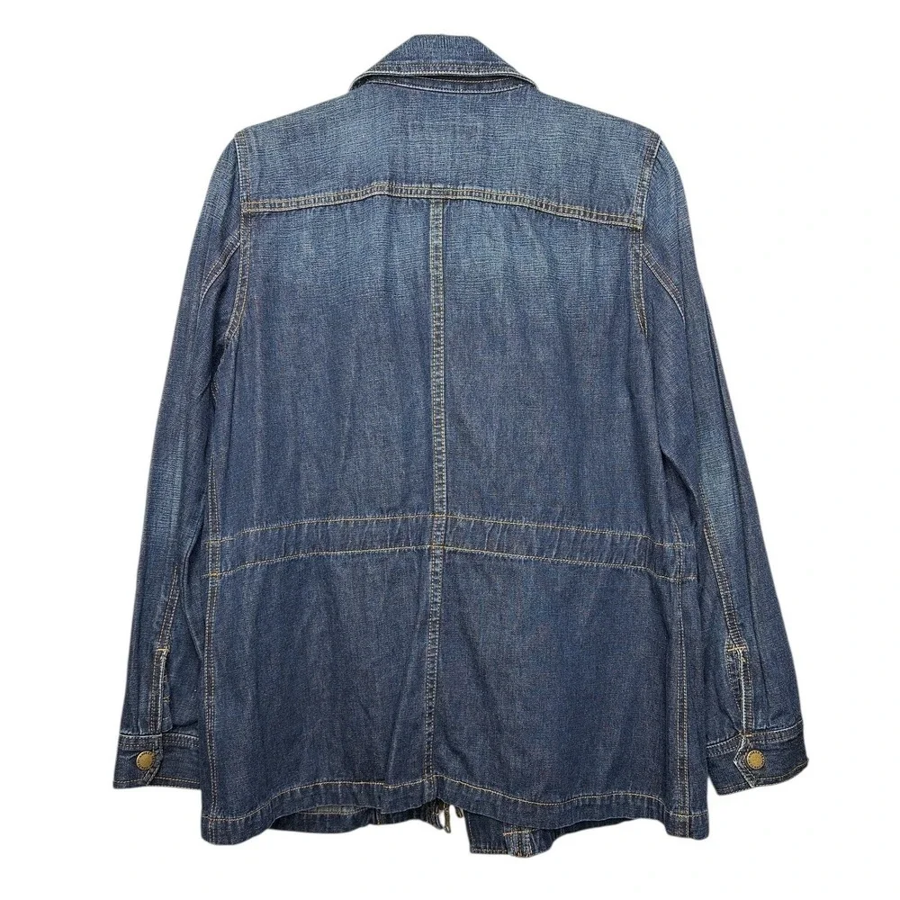 Lauren Jeans Co Ralph Lauren Denim Utility Jacket Women's L‎ G Blue Wash - Picture 4 of 7
